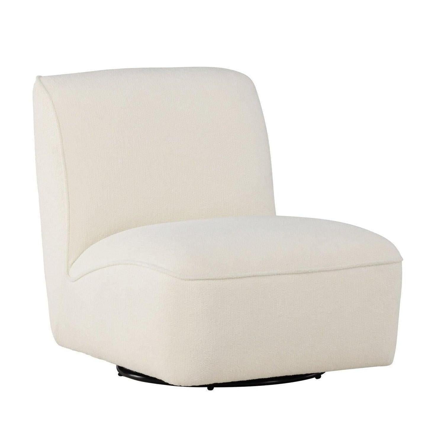 Loungesessel My aus Teddy Bouclé drehbar - Weiß-Loungesessel-Venture Home-le canapé