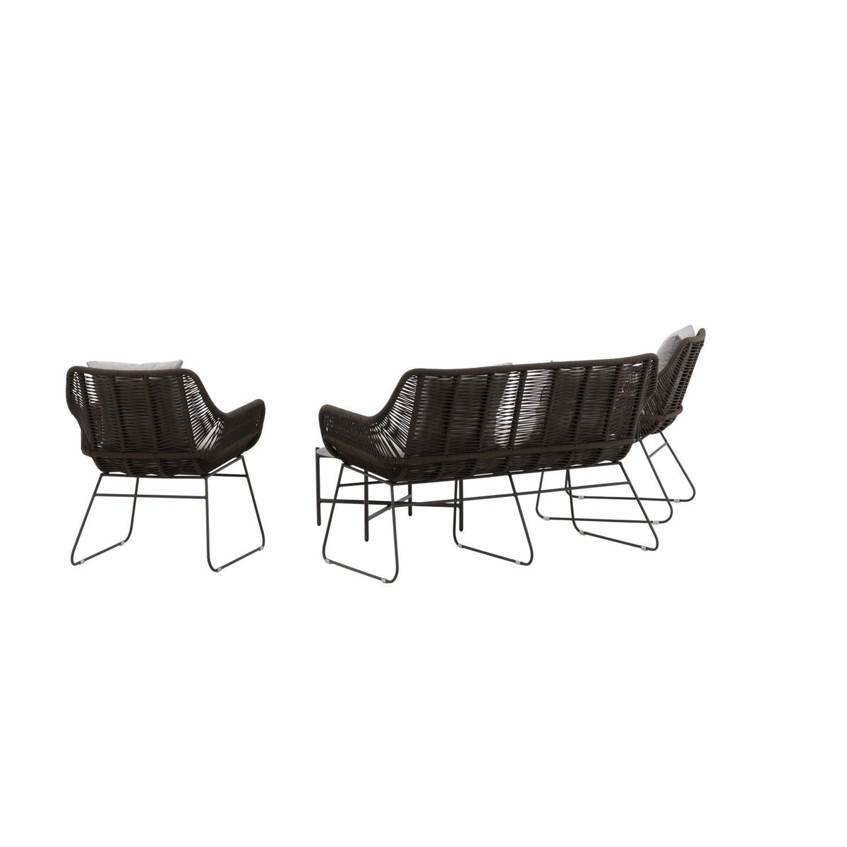 Loungeset Davao aus Metall - Grau-Loungesets-Venture Home-le canapé