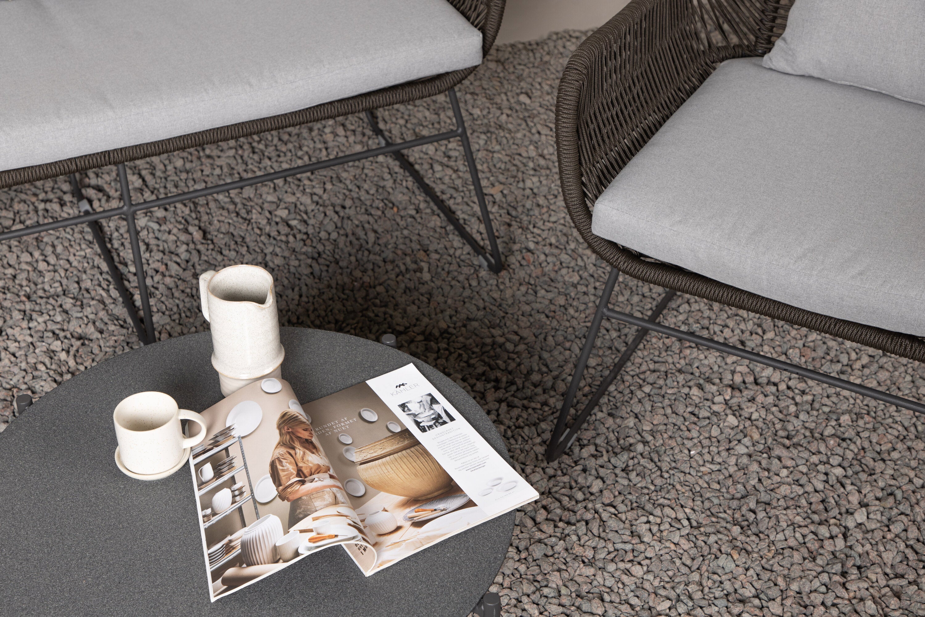 Loungeset Davao aus Metall - Grau-Loungesets-Venture Home-le canapé
