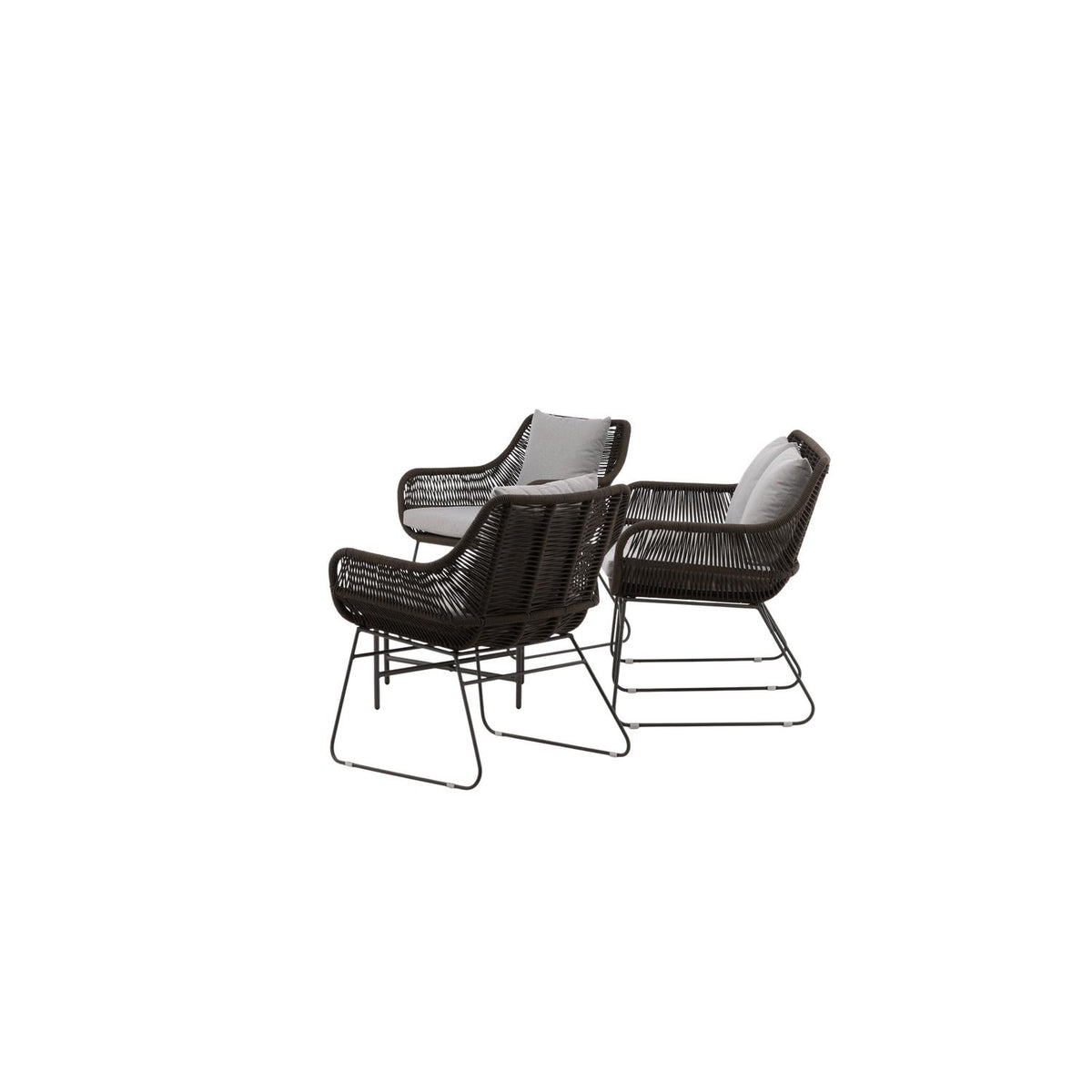 Loungeset Davao aus Metall - Grau-Loungesets-Venture Home-le canapé