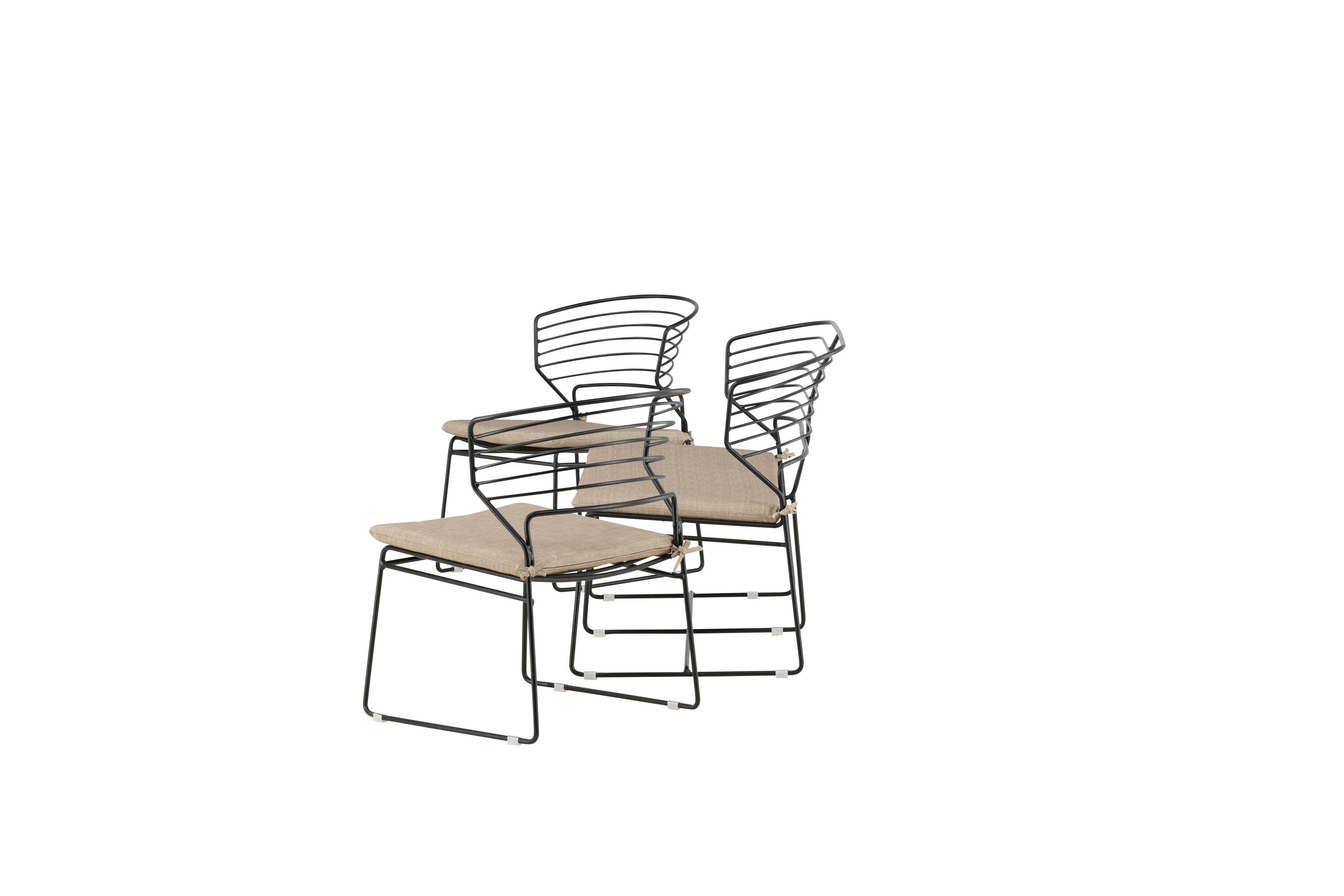 Loungeset Milano aus Metall - Schwarz-Loungesets-Venture Home-le canapé