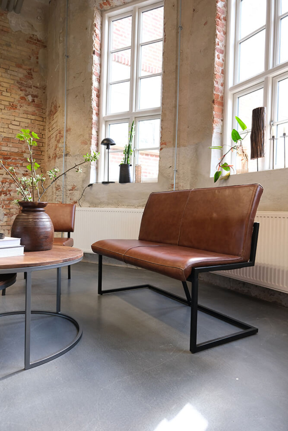 Loungesofa Judi aus Büffelleder-Bänke-Trademark Living-le canapé