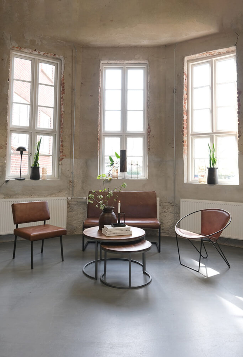 Loungesofa Judi aus Büffelleder-Bänke-Trademark Living-le canapé