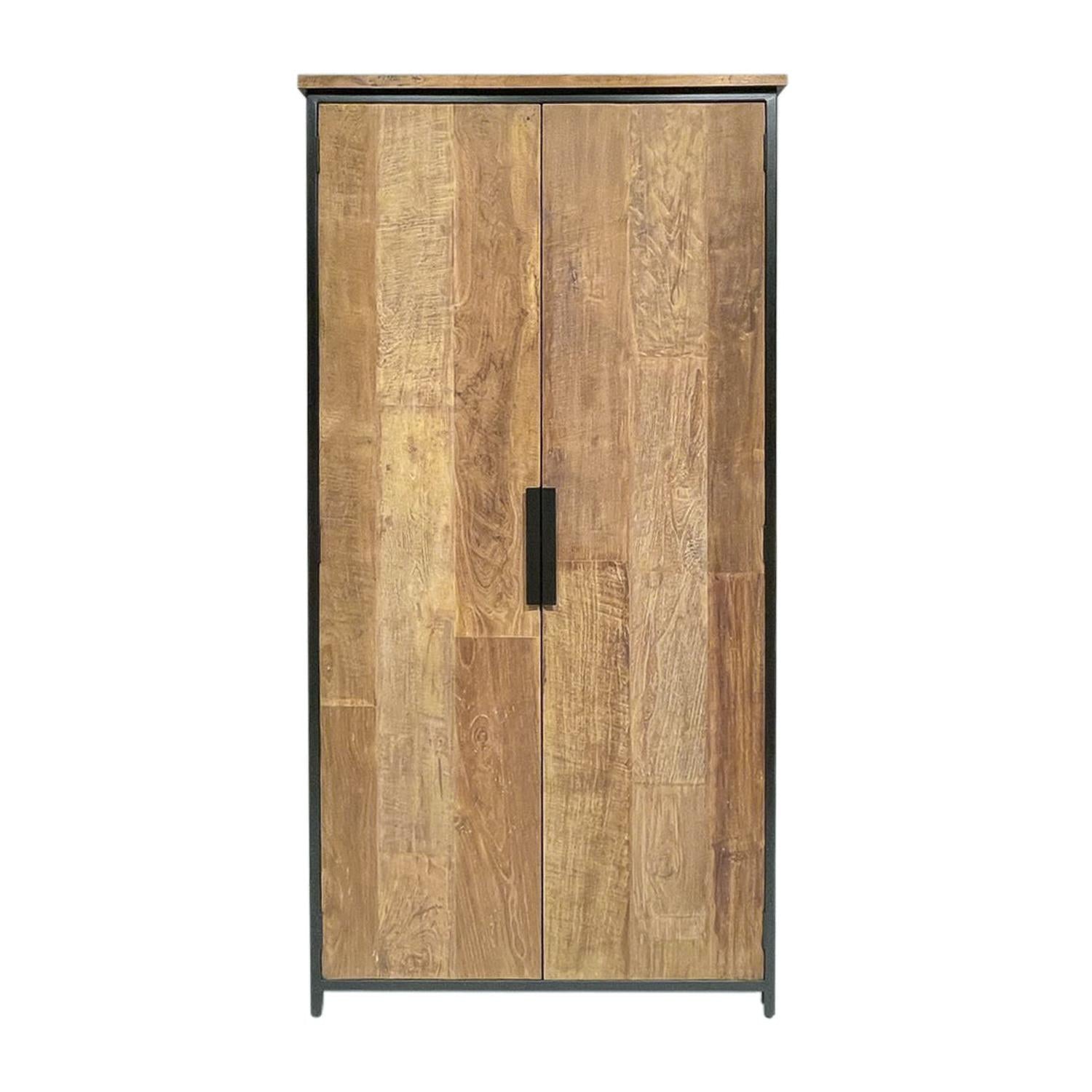 Mehrzweckschrank Tomar aus Teakholz 100x195cm - Braun-Mehrzweckschränke-Livingfurn-le canapé