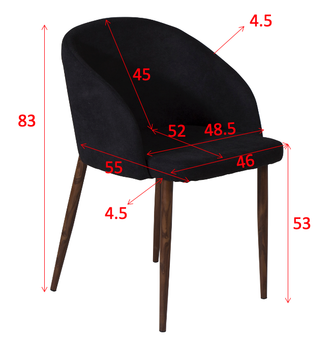 2er-Set Esszimmerstühle Arch - Schwarz - Venture Home - le canapé