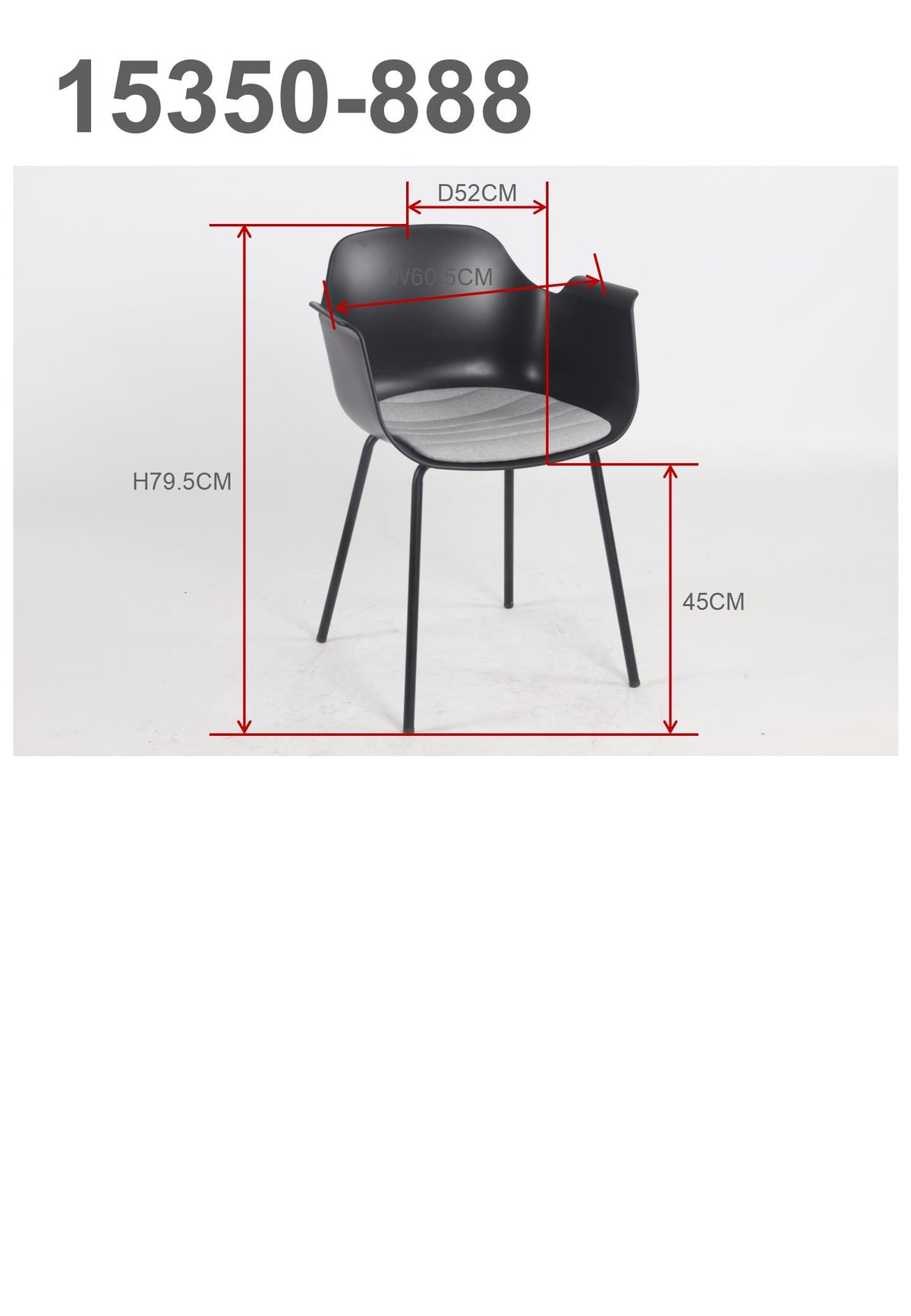 2er-Set Esszimmerstühle Comfort mit Armlehnen - Grau - Venture Home - le canapé