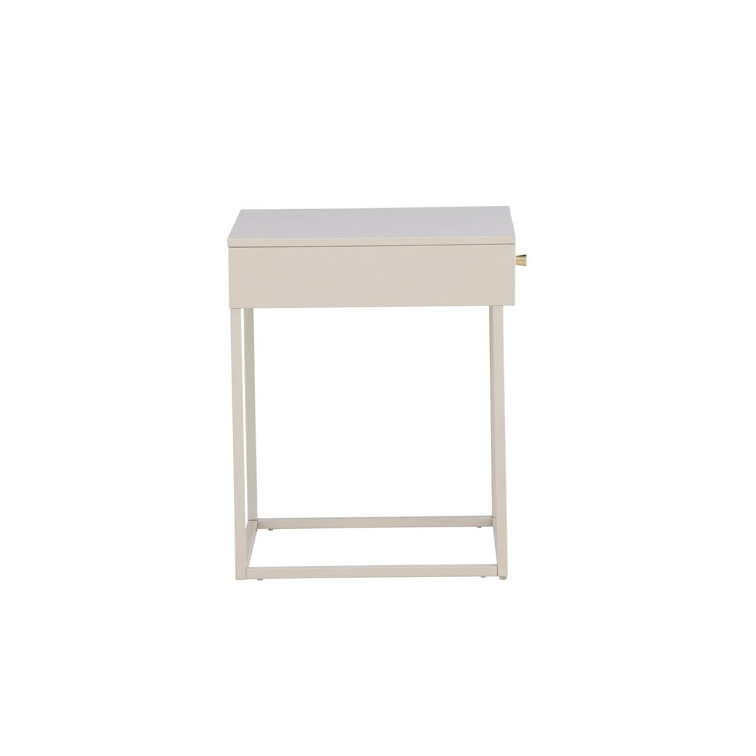 Nachttisch Bakal aus Metall - Beige-Nachttische-Venture Home-le canapé