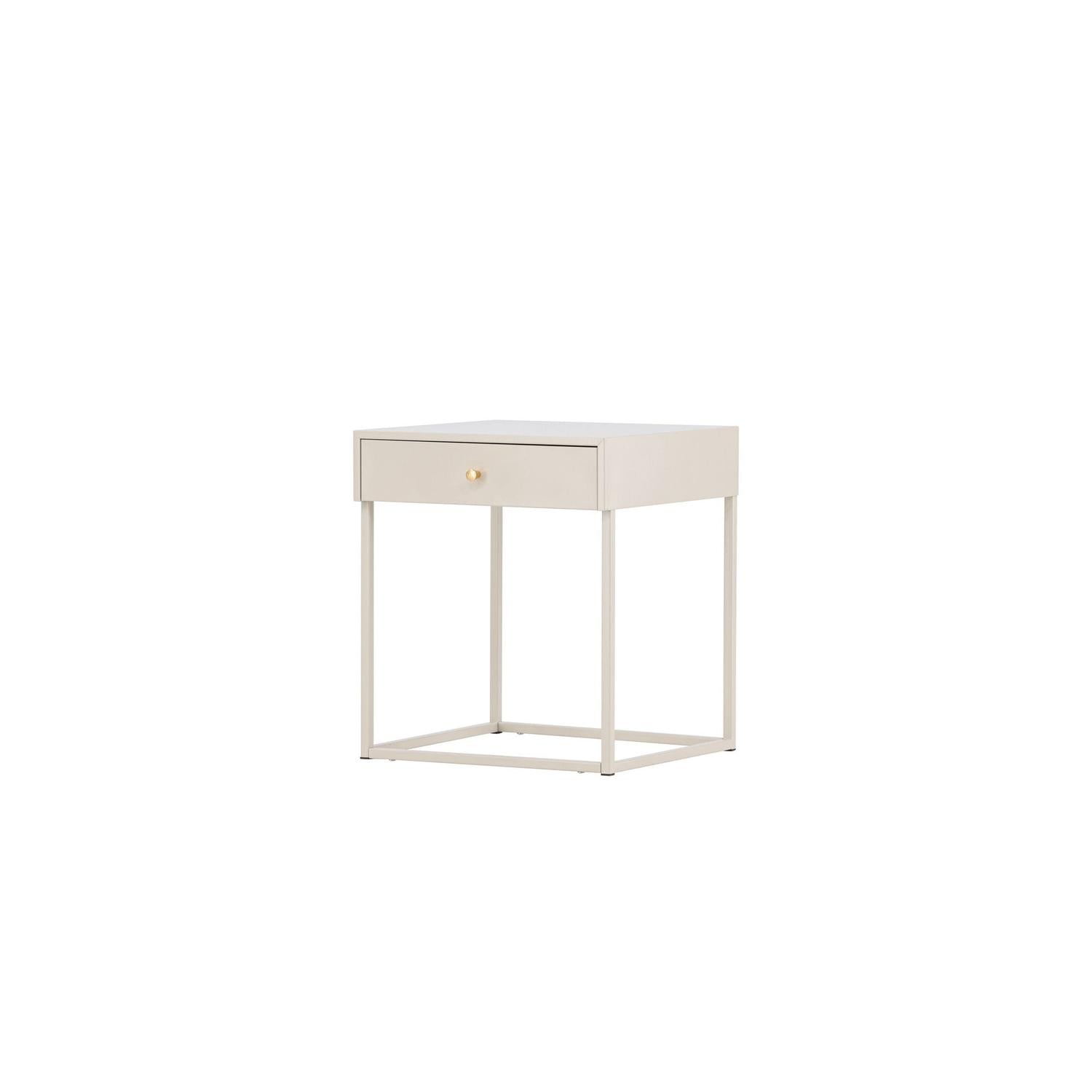 Nachttisch Bakal aus Metall - Beige-Nachttische-Venture Home-le canapé