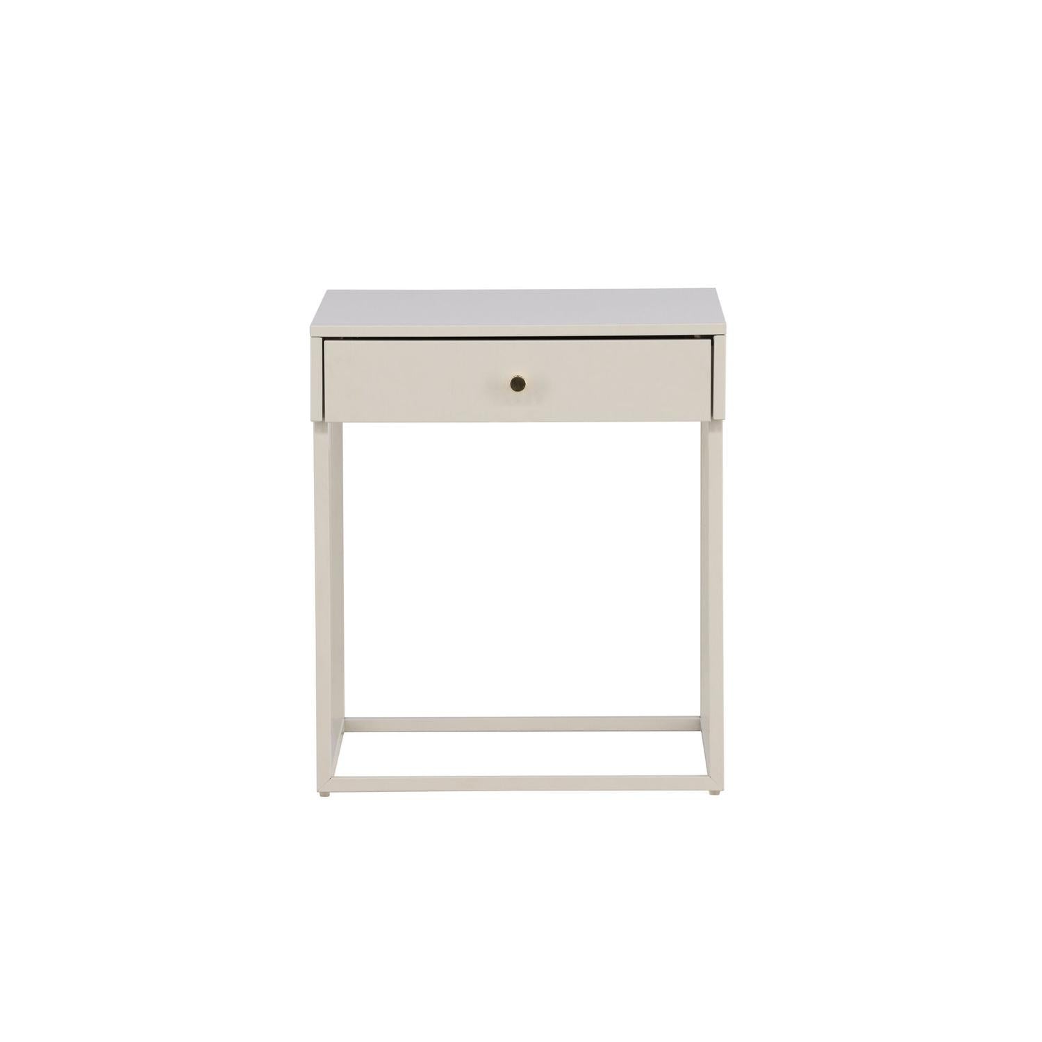 Nachttisch Bakal aus Metall - Beige-Nachttische-Venture Home-le canapé