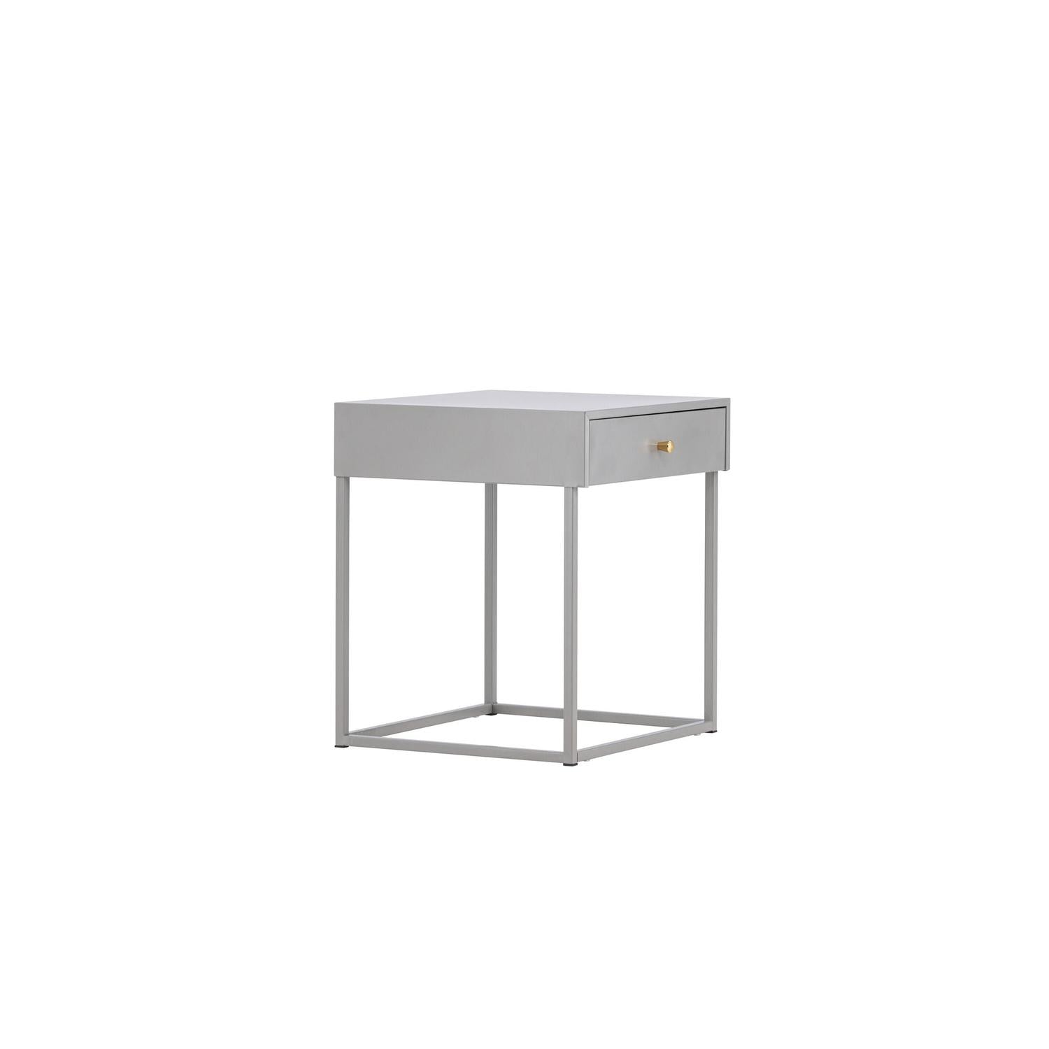 Nachttisch Bakal aus Metall - Hellgrau-Nachttische-Venture Home-le canapé