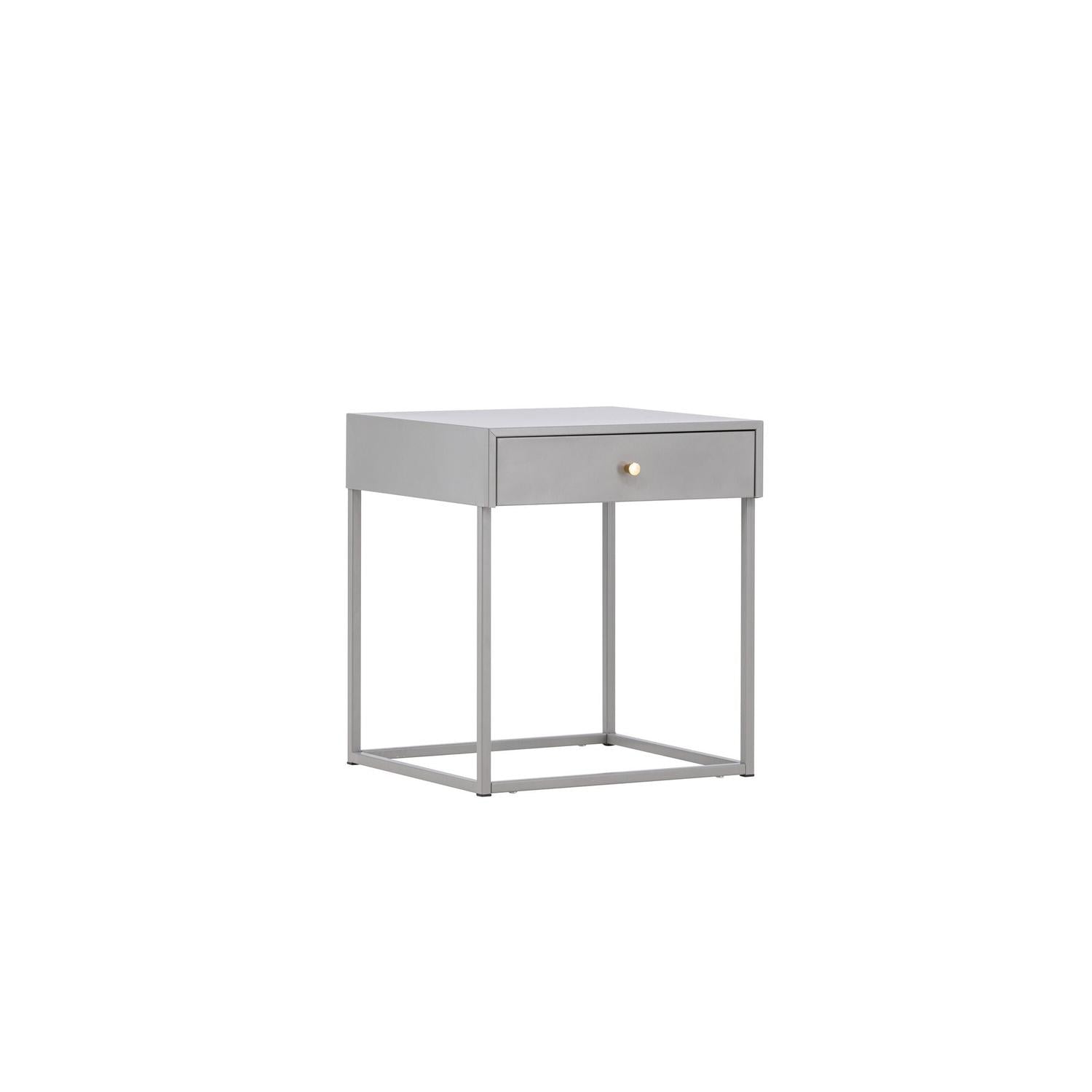 Nachttisch Bakal aus Metall - Hellgrau-Nachttische-Venture Home-le canapé