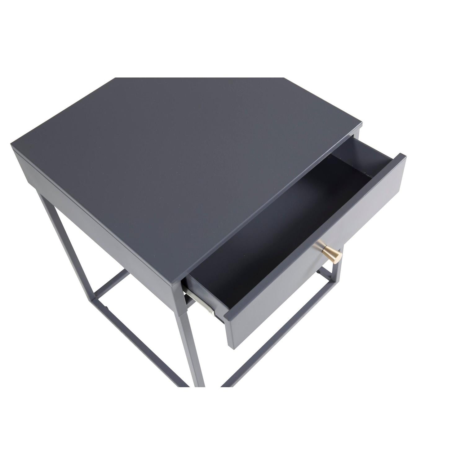 Nachttisch Bakal aus Metall - Hellgrau-Nachttische-Venture Home-le canapé