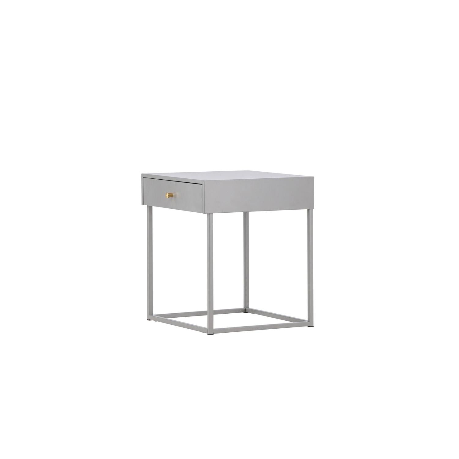 Nachttisch Bakal aus Metall - Hellgrau-Nachttische-Venture Home-le canapé
