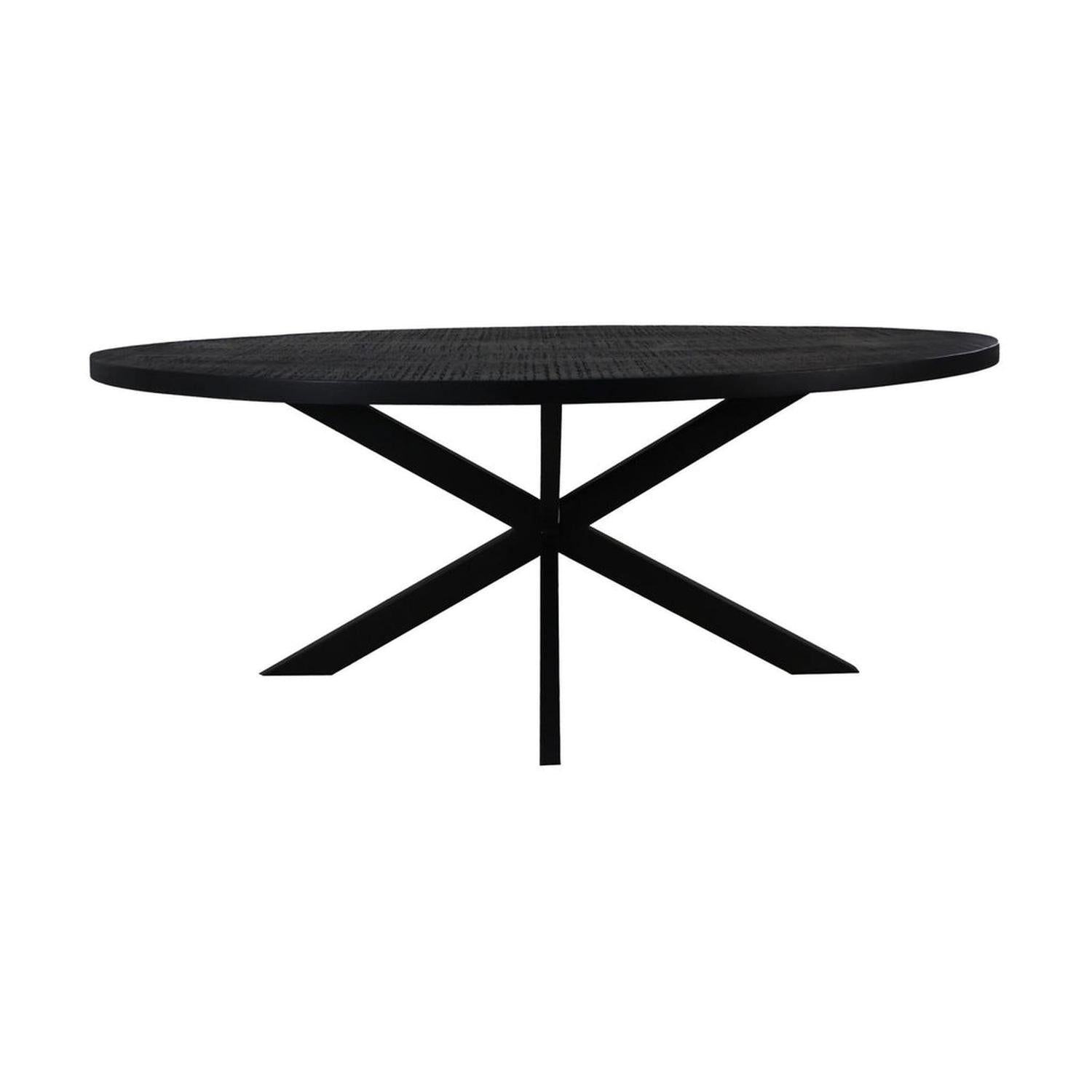 Estisch Melbourne Oval 240cm - Schwarz-Esstisch Oval-le canapé