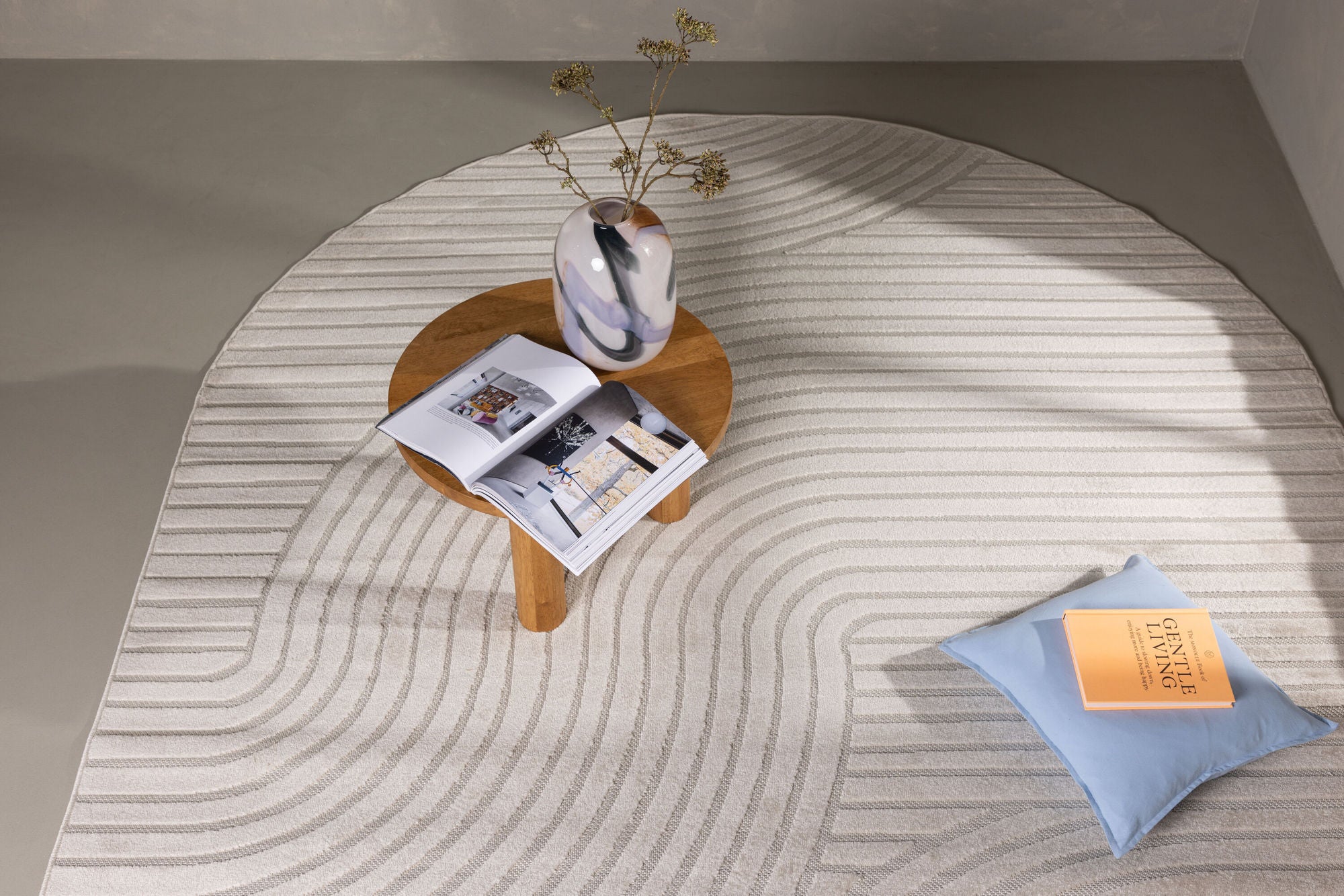 Ovaler Teppich Vince 340*240cm - Weiß-Teppich-Venture Home-le canapé