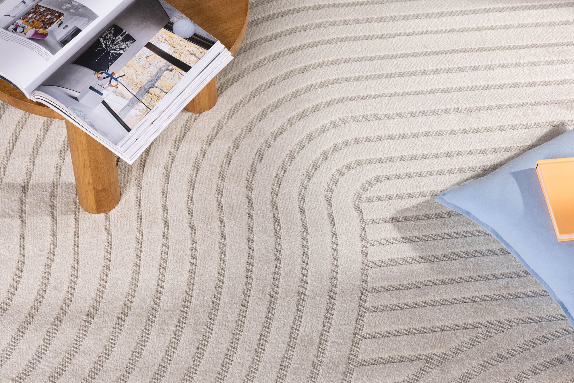 Ovaler Teppich Vince 340*240cm - Weiß-Teppich-Venture Home-le canapé