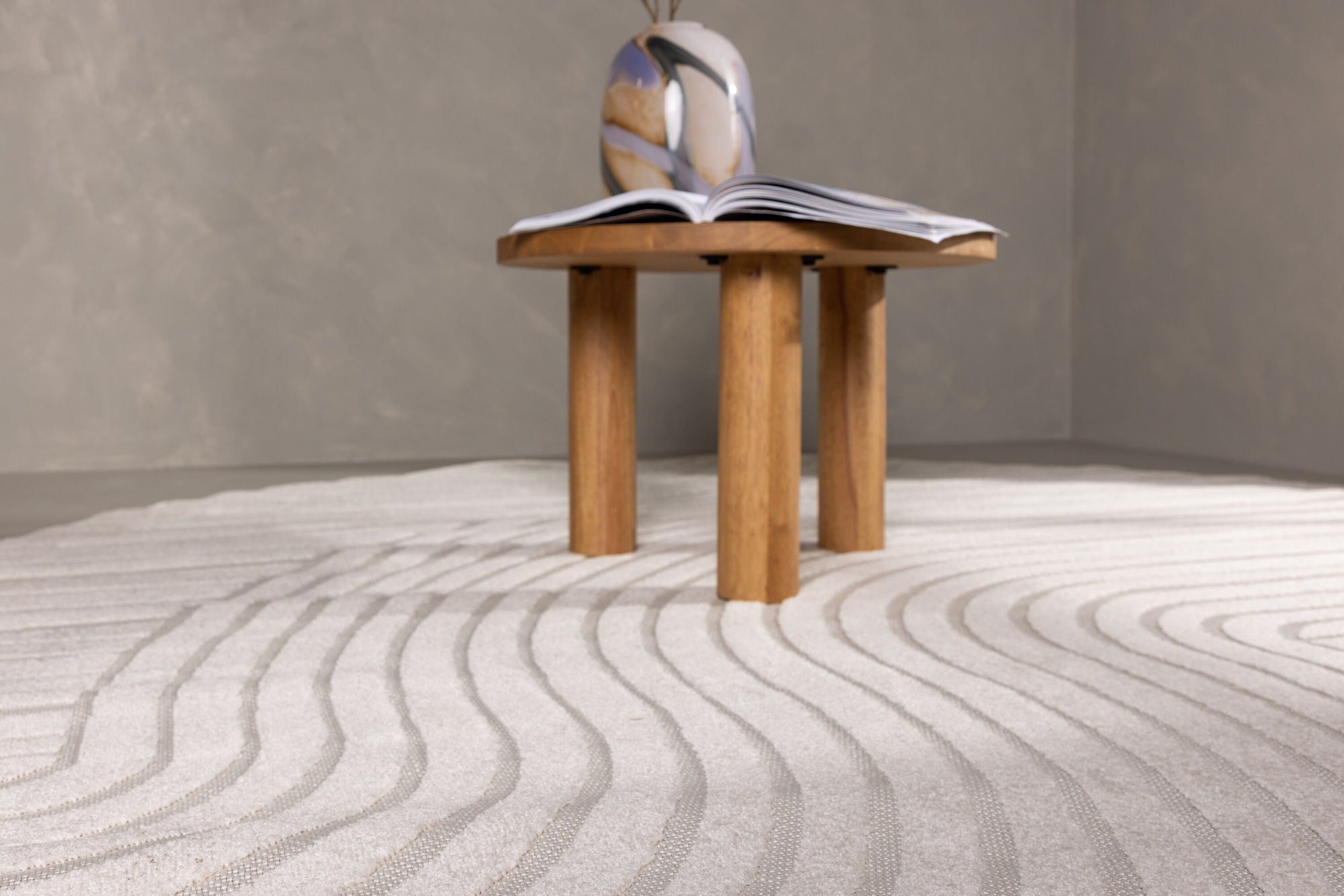 Ovaler Teppich Vince 340*240cm - Weiß-Teppich-Venture Home-le canapé