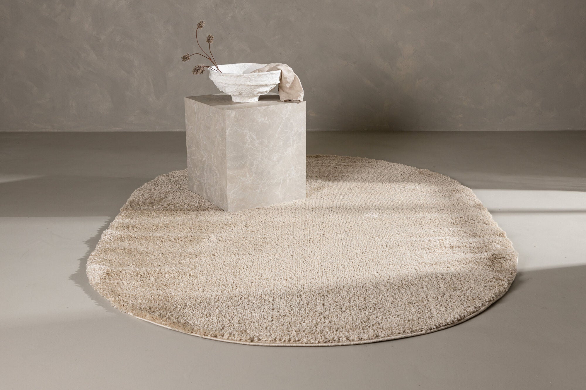 Ovaler Teppich Walter 340*240cm - Beige-Teppiche-Venture Home-le canapé