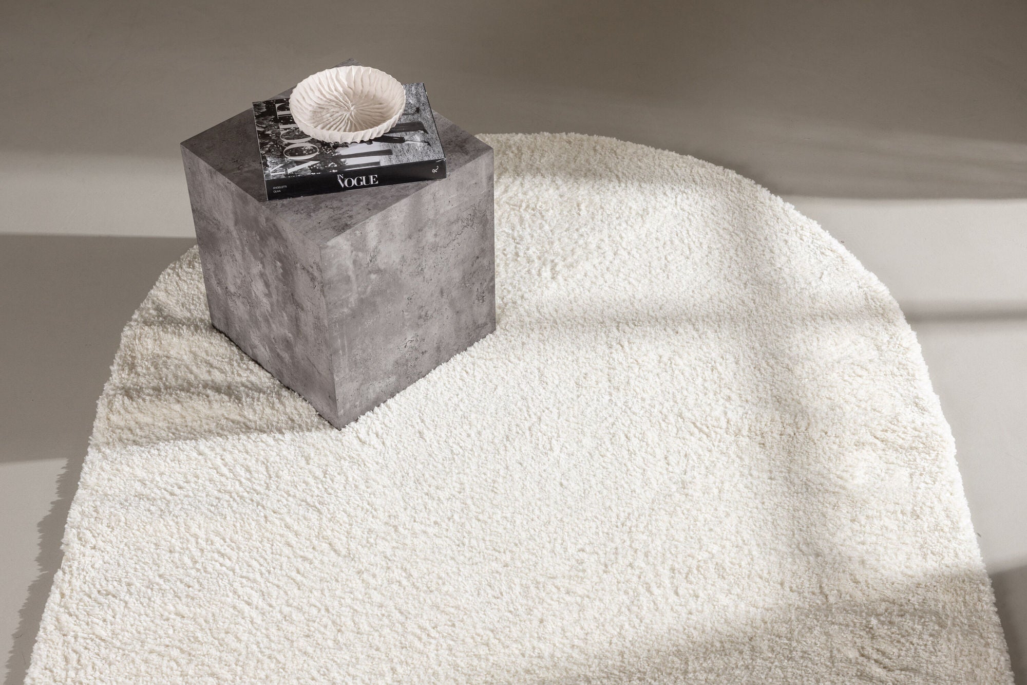 Ovaler Teppich Walter 340*240cm - Weiß-Teppich-Venture Home-le canapé