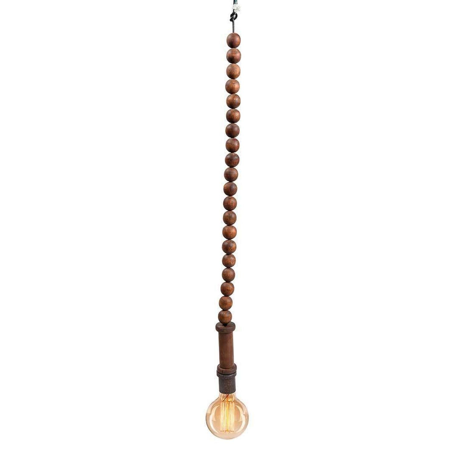 Pendelleuchte Bruce aus Holzkugeln - Natur-Pendelleuchten-Trademark Living-le canapé