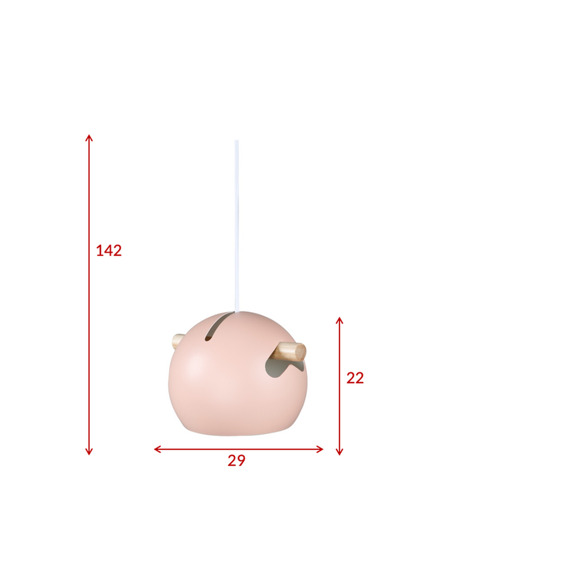 Pendelleuchte Tubbie aus Metall - Beige-Pendelleuchten-Venture Home-le canapé