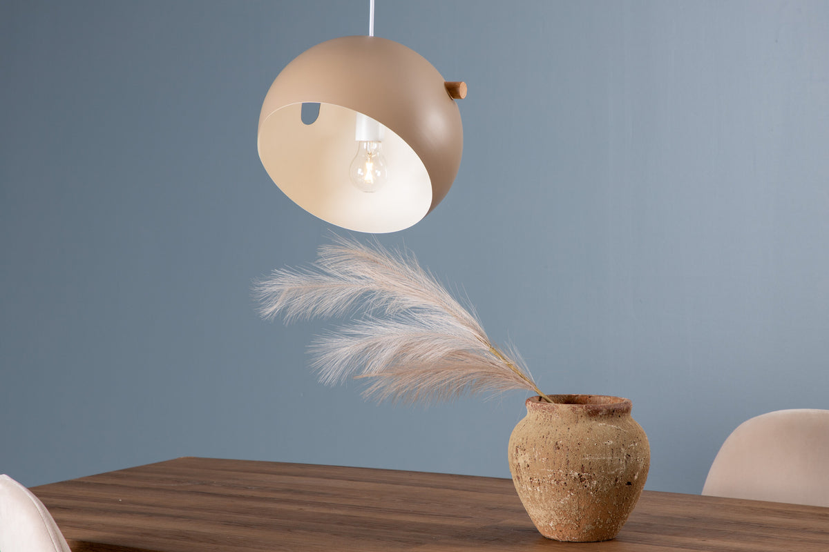 Pendelleuchte Tubbie aus Metall - Beige-Pendelleuchten-Venture Home-le canapé