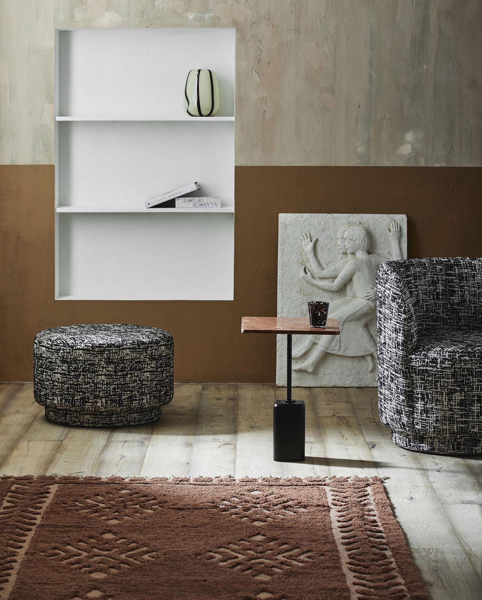 Polsterhocker BOMU - Schwarz/weiß-Polsterhocker-Nordal A/S-le canapé