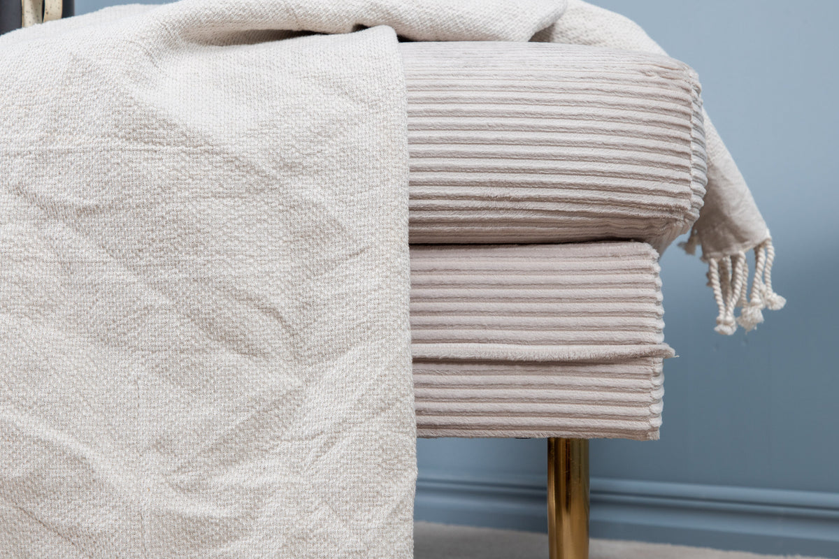 Polsterhocker Boom - Beige-Polsterhocker-Venture Home-le canapé