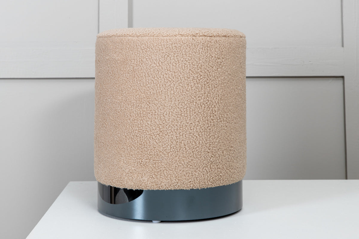 Pouf Benji aus Teddy Bouclé - Beige-Poufs-Venture Home-le canapé