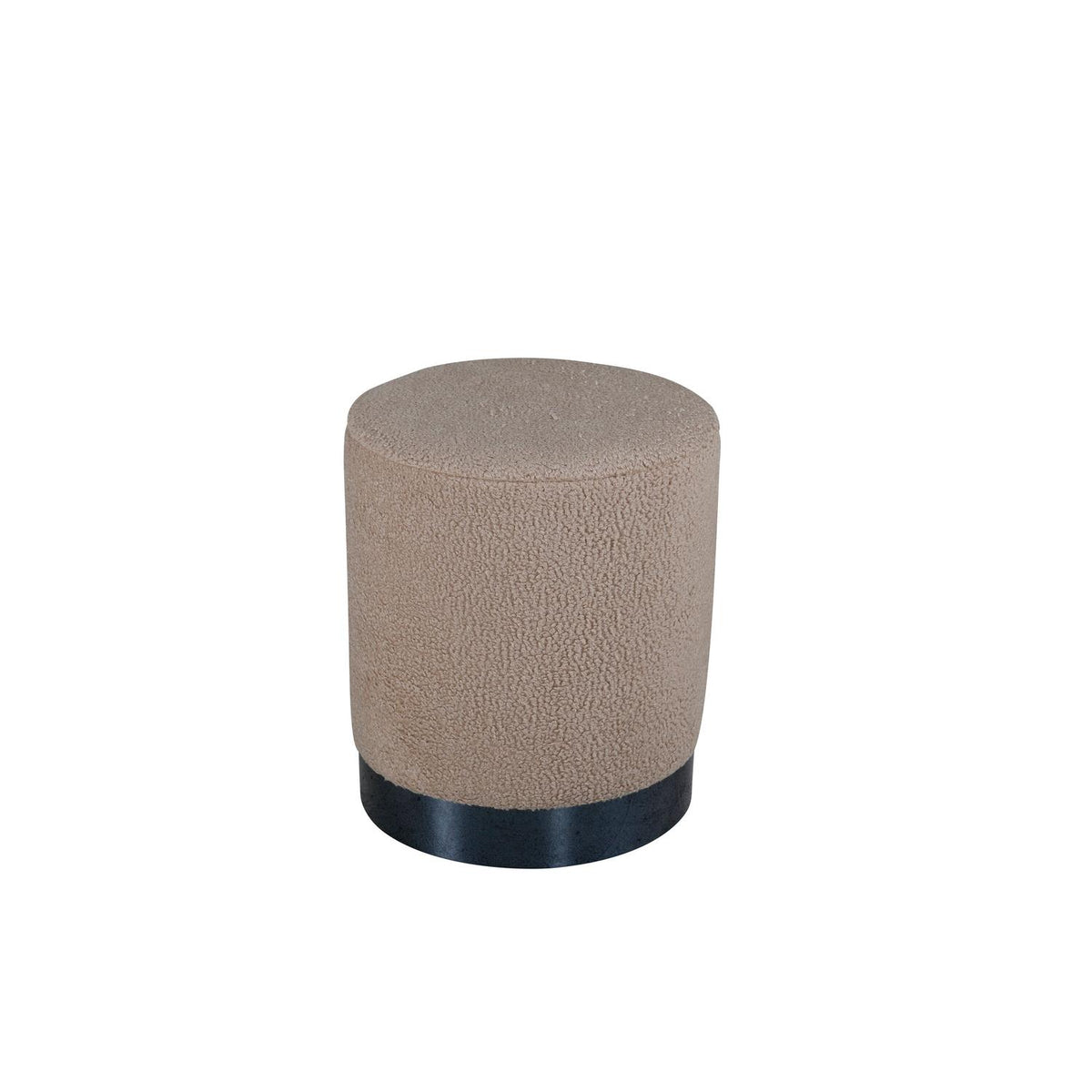 Pouf Benji aus Teddy Bouclé - Beige-Poufs-Venture Home-le canapé