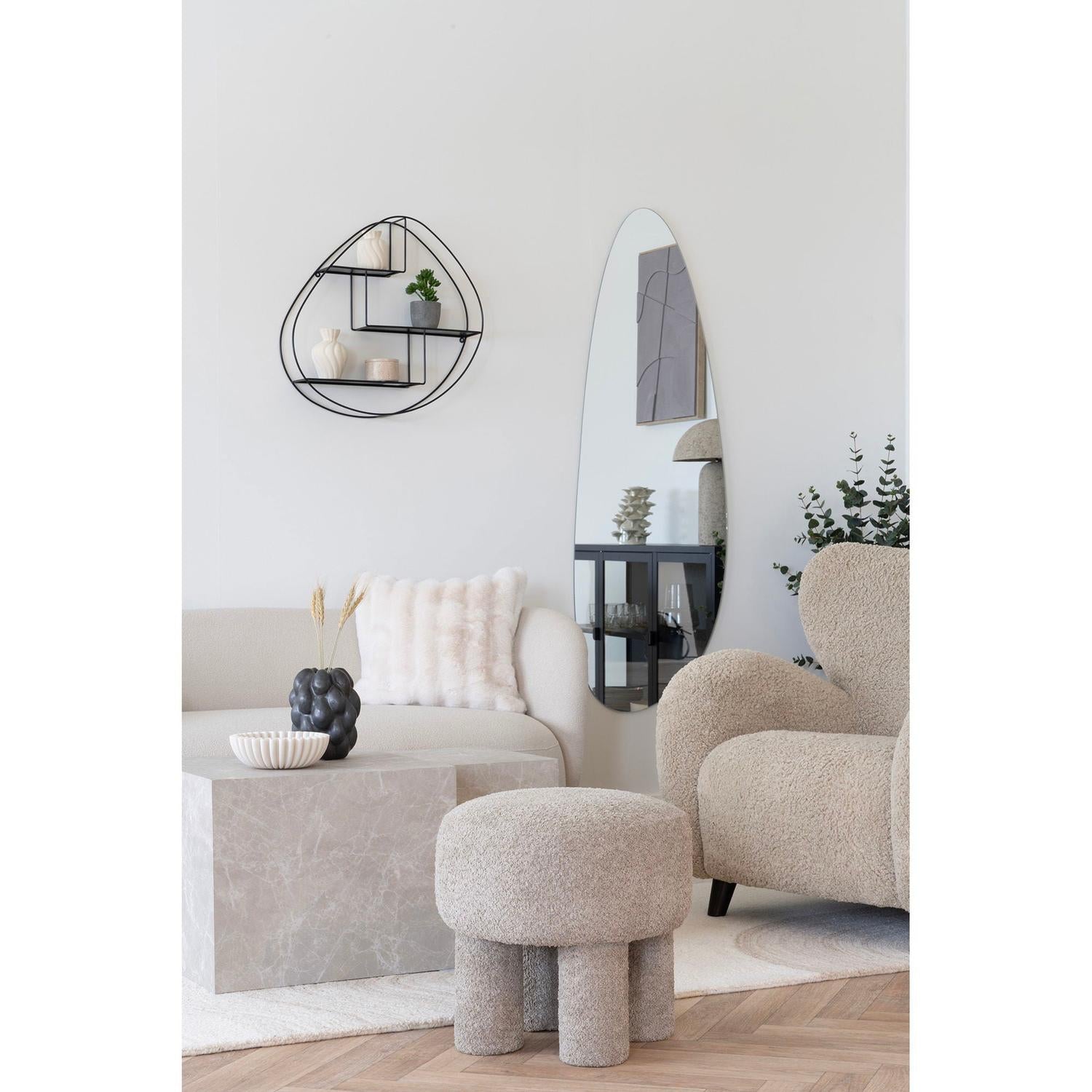Pouf Canberra Ø43cm - Hellgrau-Poufs-House Nordic-le canapé