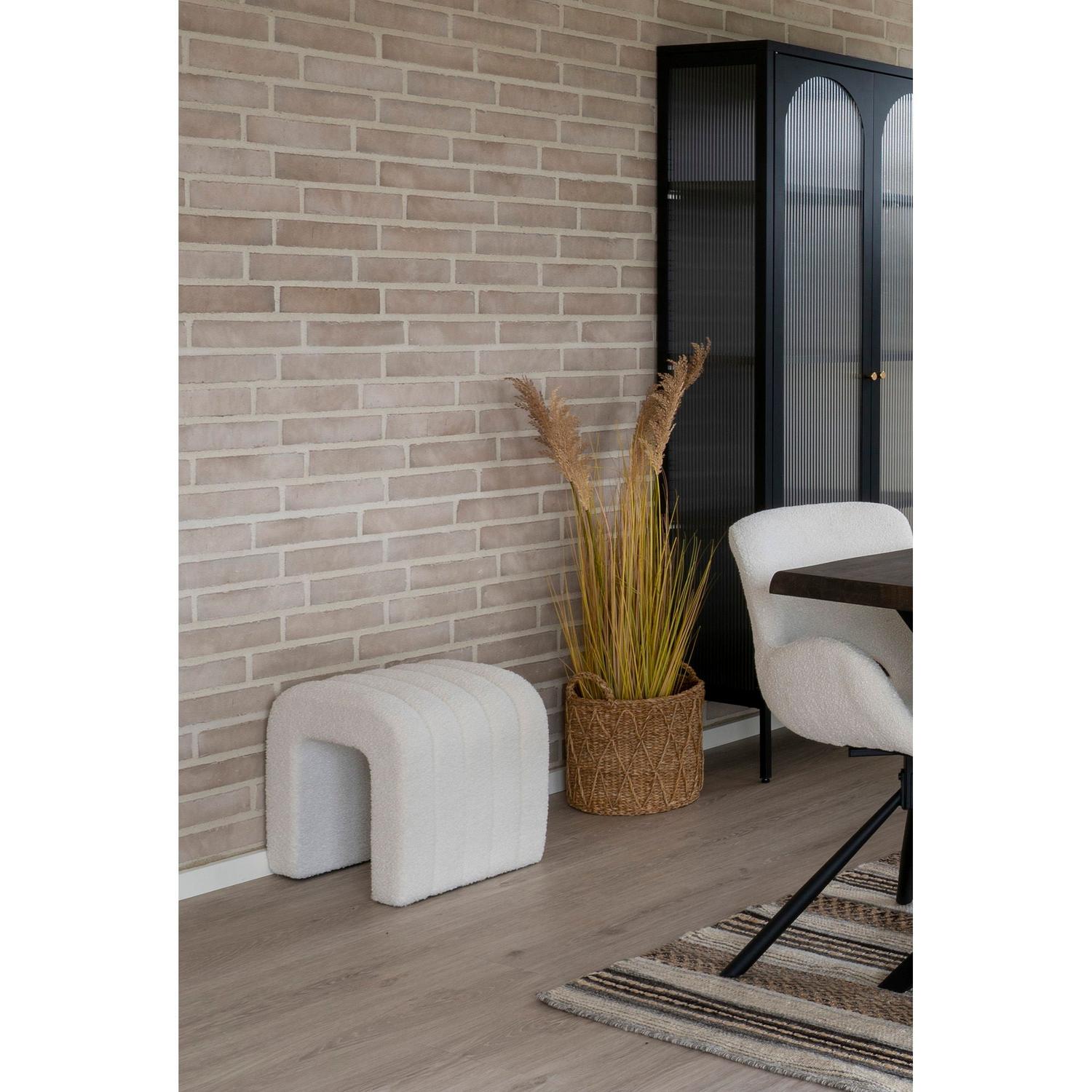 Pouf Colma aus Teddy-Boucle - Weiß-Poufs-House Nordic-le canapé