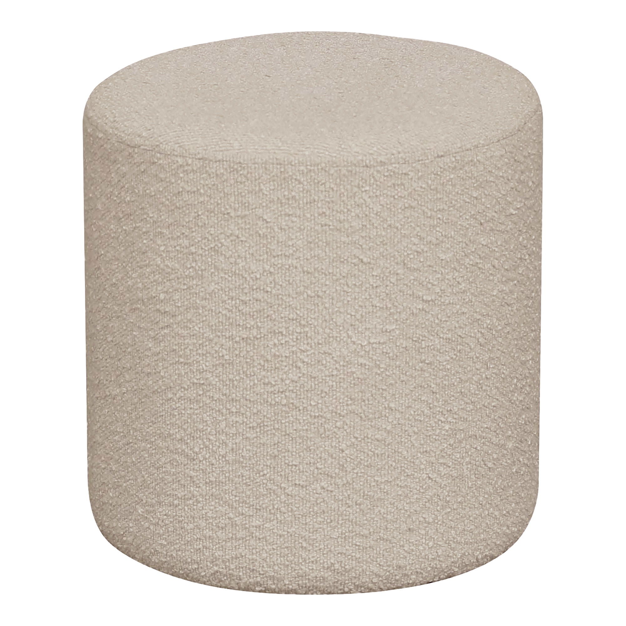 Pouf Ejby aus Teddy Bouclé Ø34cm - Beige-Pouf-House Nordic-le canapé