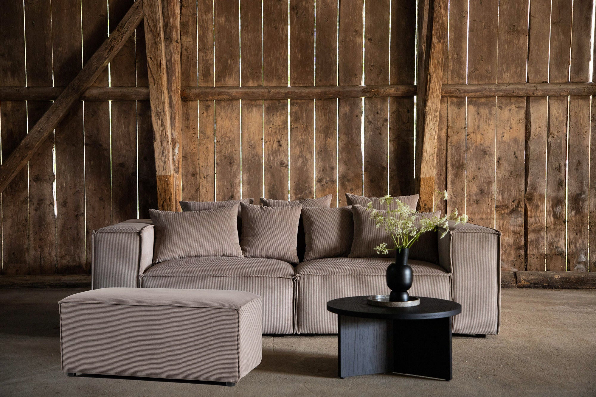 Pouf Gillholmen aus Cord - Braun-Poufs-Vind-le canapé