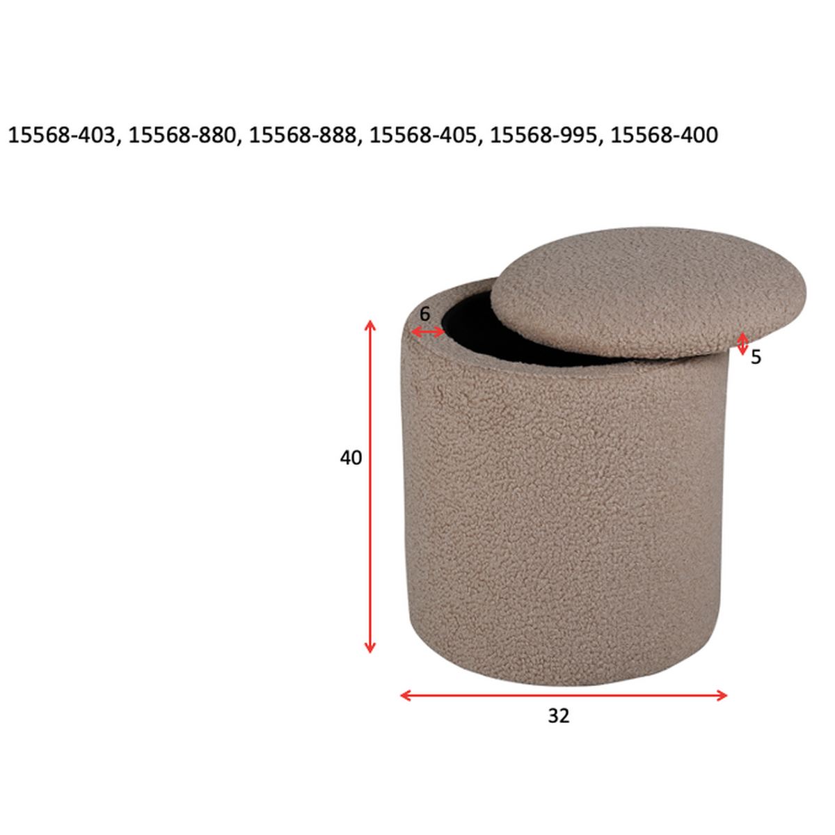 Pouf Limpen - Beige-Poufs-Venture Home-le canapé