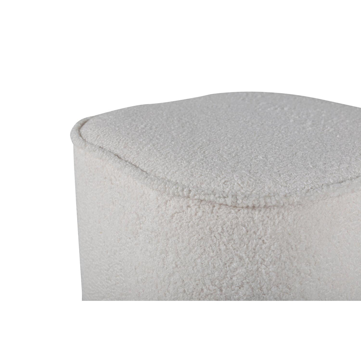 Pouf Piff aus Stoff Teddystoff - Weiß-Poufs-Venture Home-le canapé