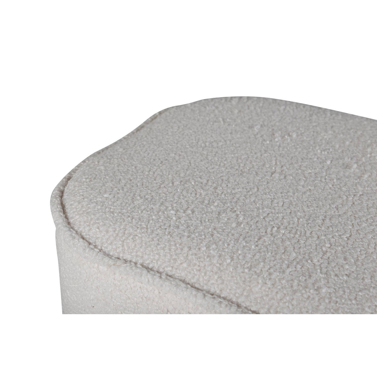 Pouf Piff aus Stoff Teddystoff - Weiß-Poufs-Venture Home-le canapé