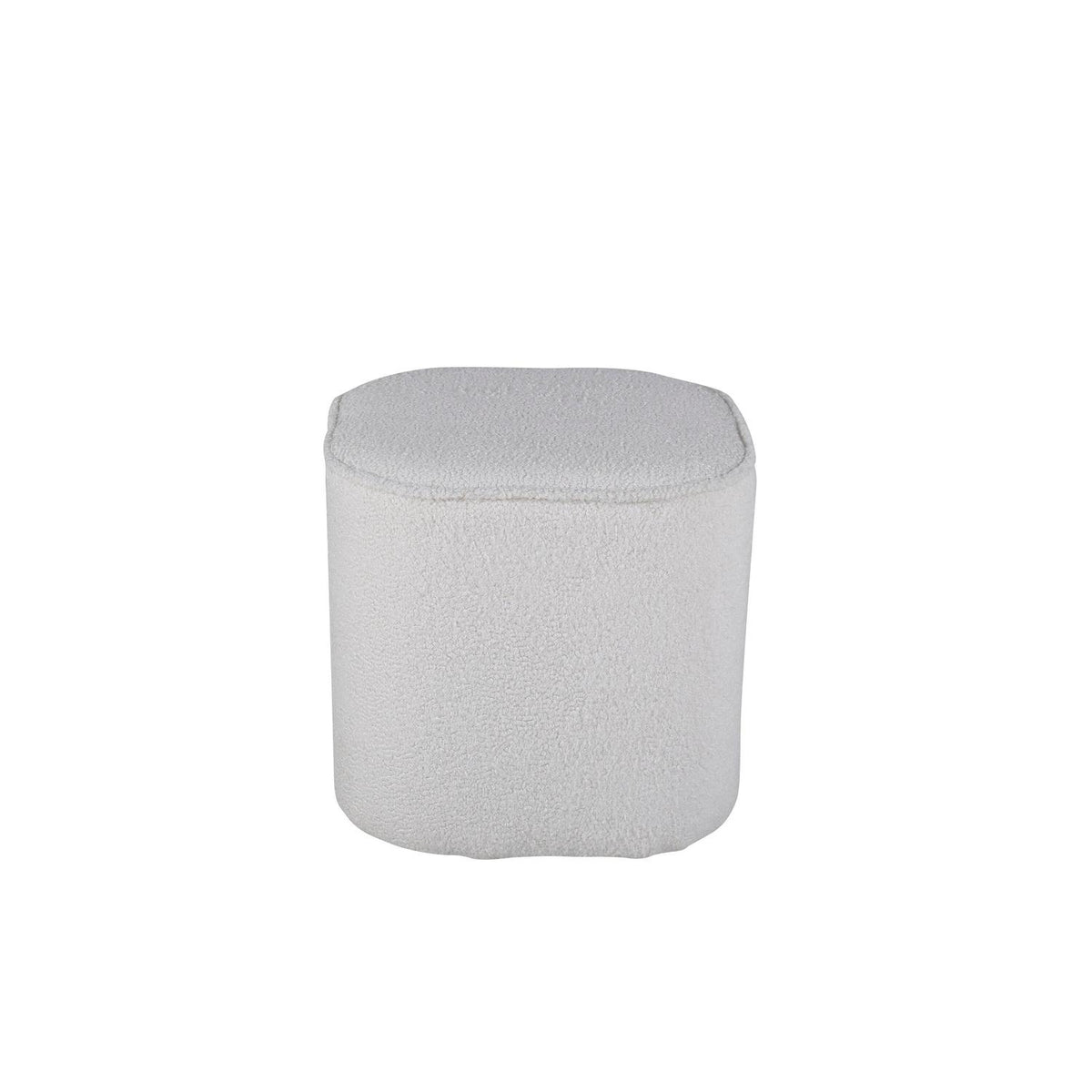 Pouf Piff aus Stoff Teddystoff - Weiß-Poufs-Venture Home-le canapé