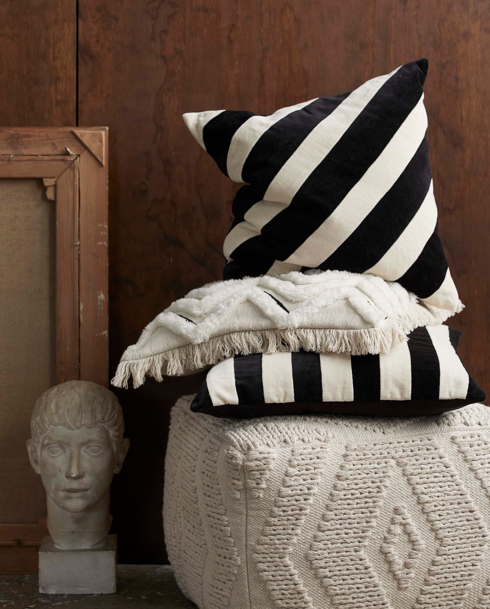 Pouf WULAR aus Baumwolle - Beige-Poufs-Nordal A/S-le canapé