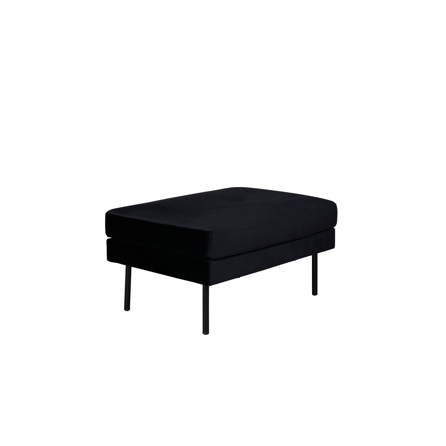 Pouf Zoom aus Samt - Schwarz-Poufs-Venture Home-le canapé