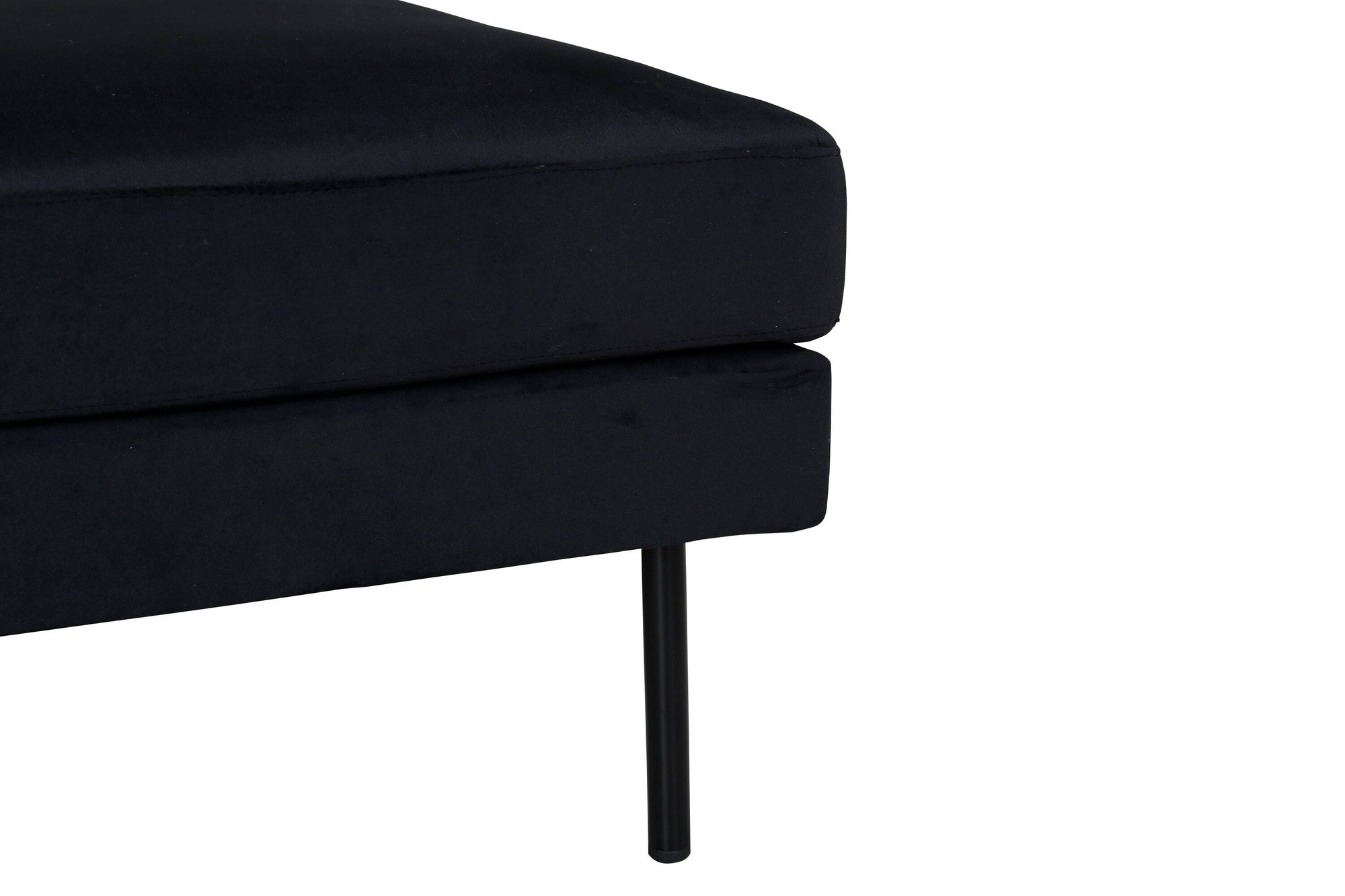 Pouf Zoom aus Samt - Schwarz-Poufs-Venture Home-le canapé