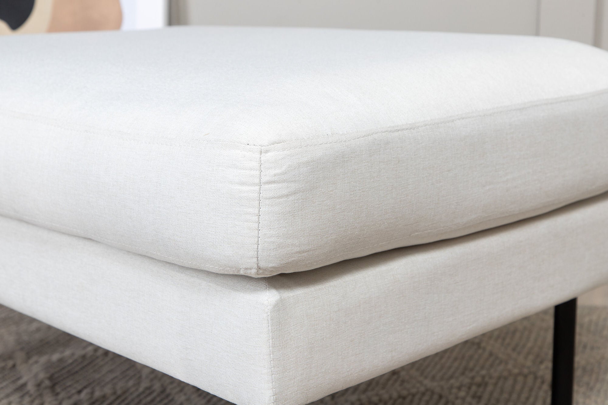 Pouf Zoom aus Stoff - Beige-Poufs-Venture Home-le canapé