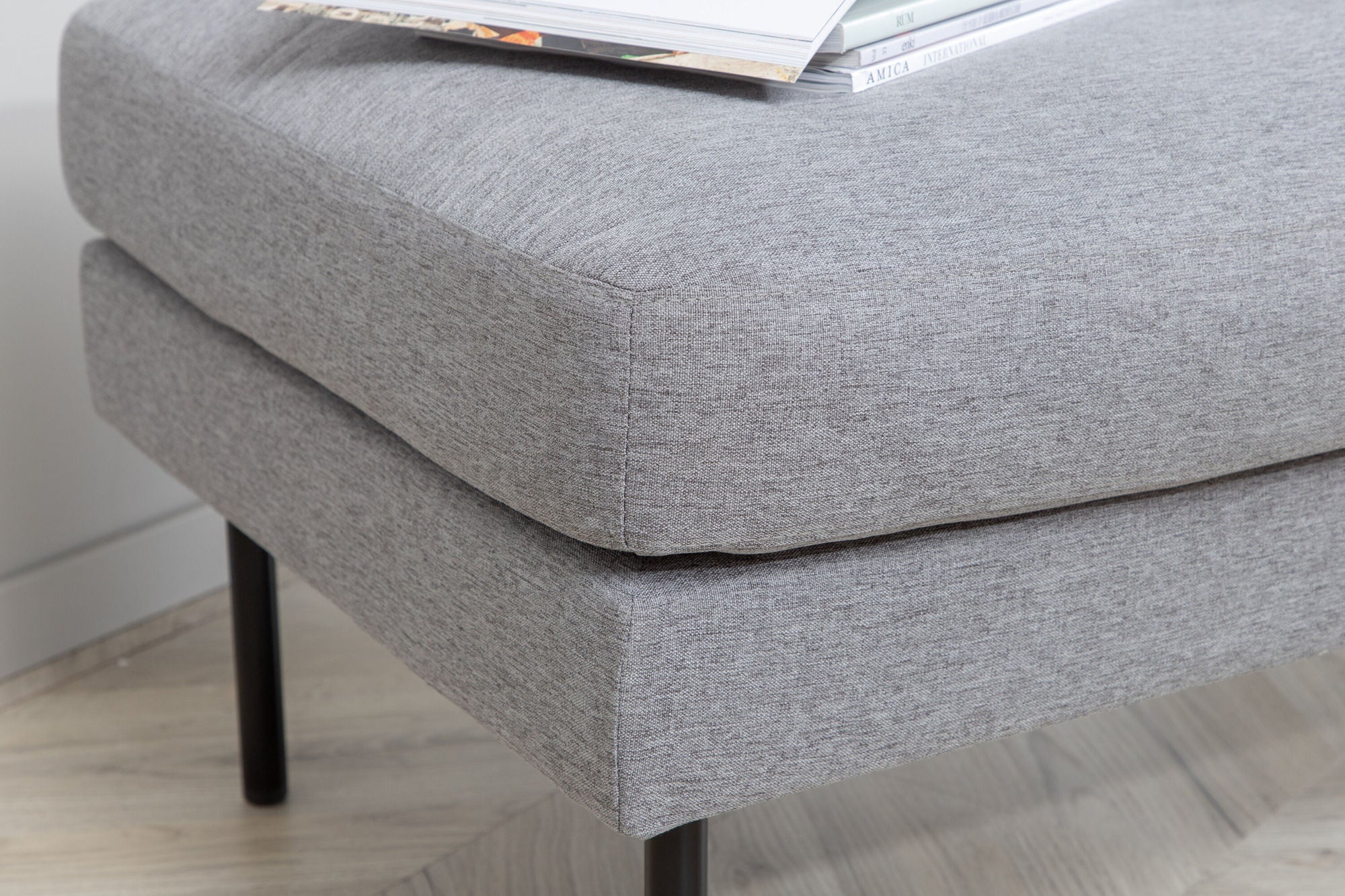 Pouf Zoom aus Stoff - Grau-Poufs-Venture Home-le canapé