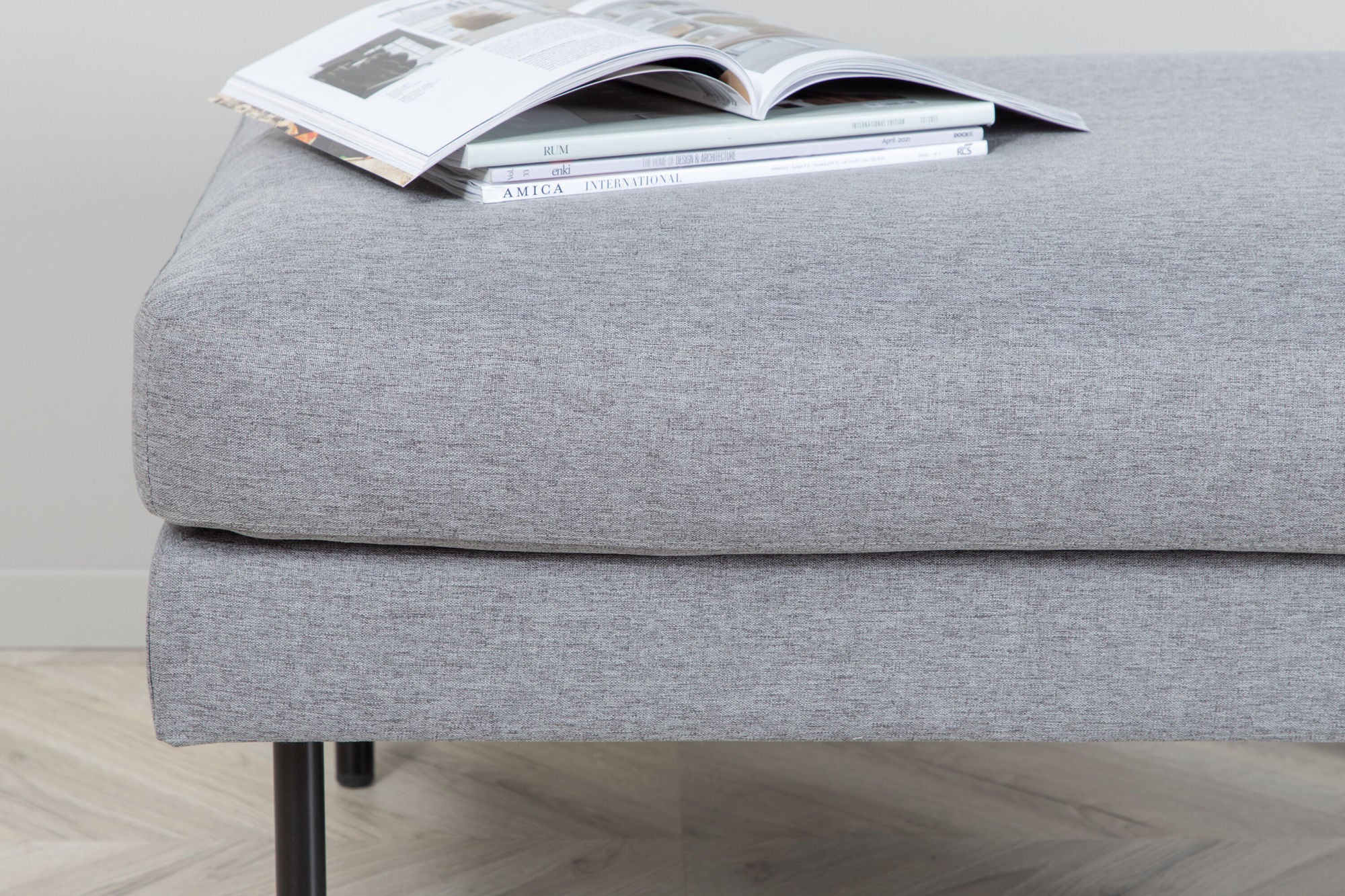 Pouf Zoom aus Stoff - Grau-Poufs-Venture Home-le canapé