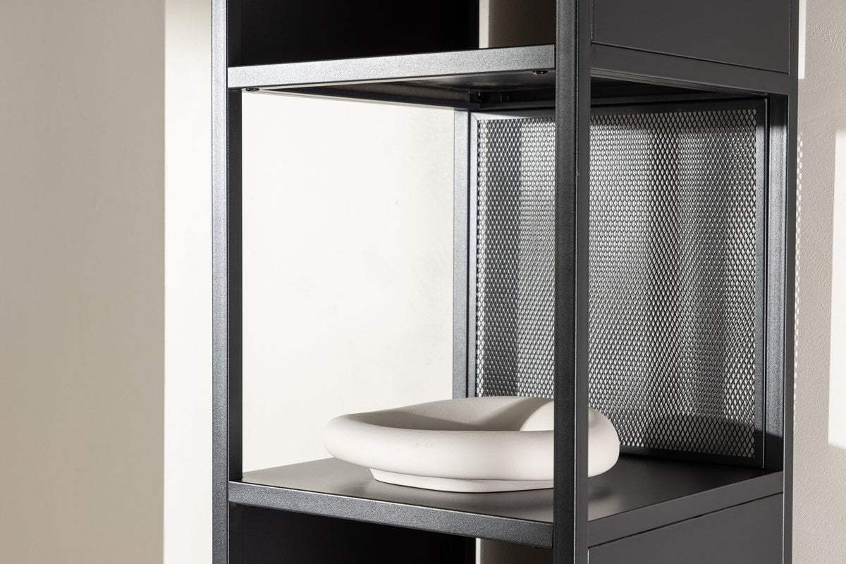 Regal Buenos Aires 185cm aus Metall mit 5 Fächern - Schwarz-Venture Home-le canapé