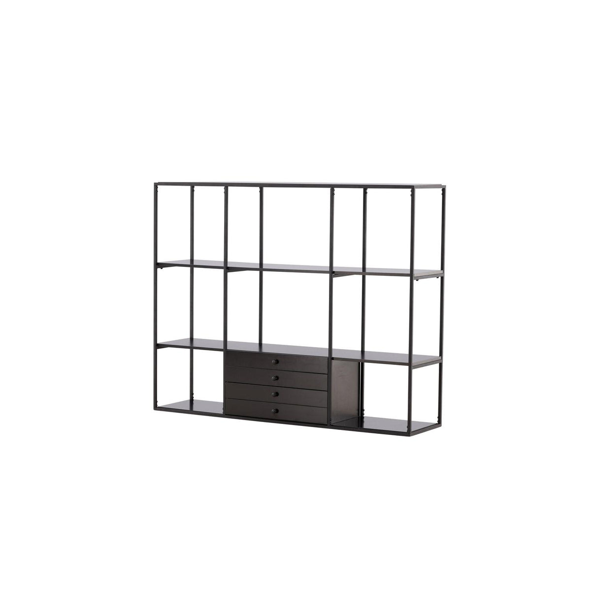 Regalwand Amarillo 120cm - Schwarz-Regalwände-Venture Home-le canapé