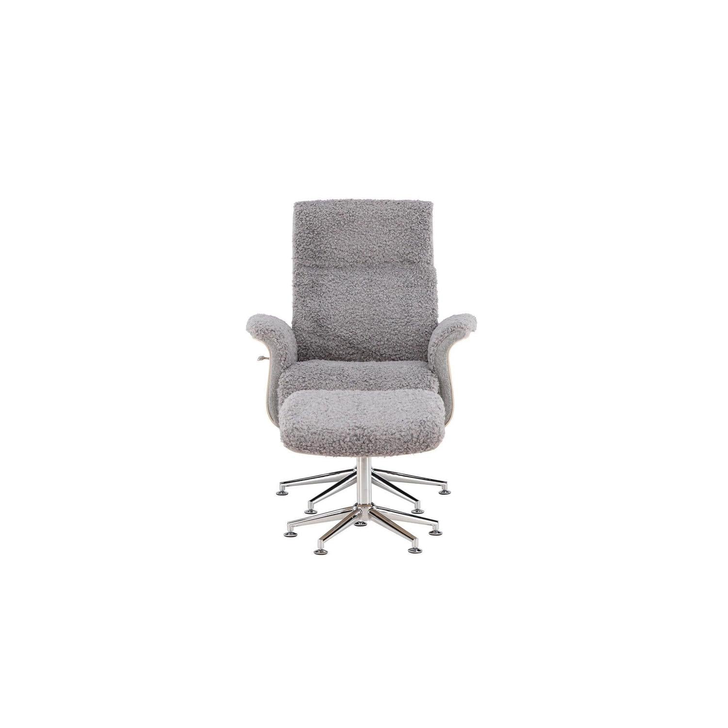 Relaxsessel Hagön mit Fußhocker - Grau / Whitewash-Venture Home-le canapé