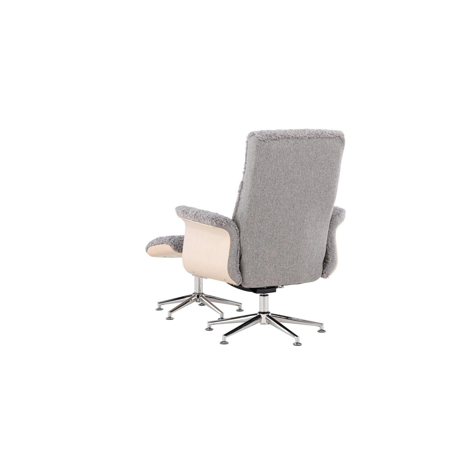 Relaxsessel Hagön mit Fußhocker - Grau / Whitewash-Venture Home-le canapé