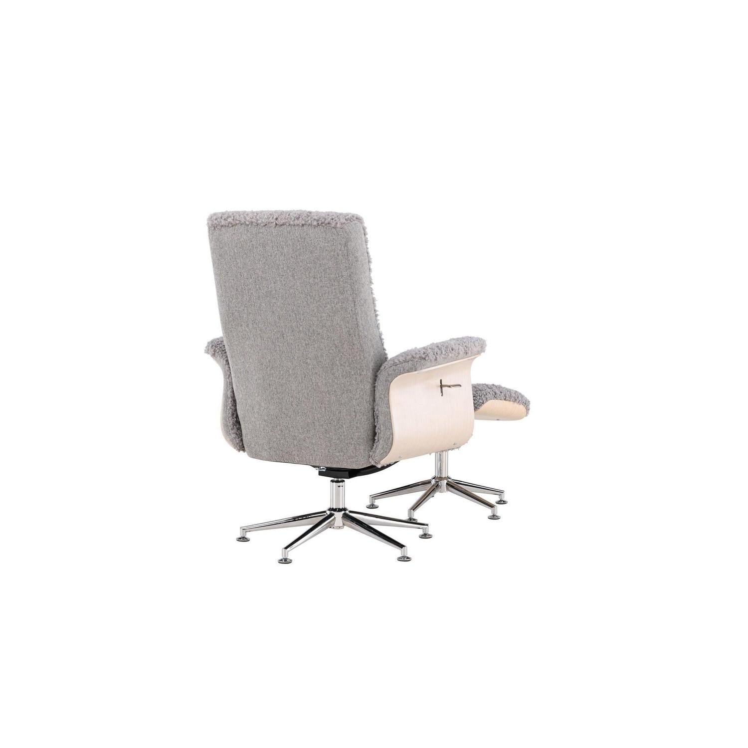 Relaxsessel Hagön mit Fußhocker - Grau / Whitewash-Venture Home-le canapé