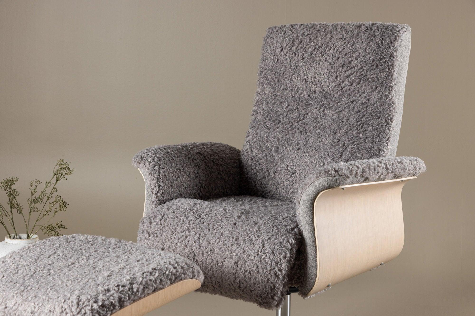 Relaxsessel Hagön mit Fußhocker - Grau / Whitewash-Venture Home-le canapé